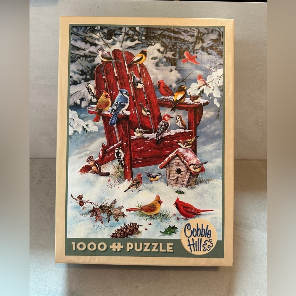 Cobble Hill Jigsaw Puzzle WINTER BIRDS 1000 pc. NEW SEALED Bird House